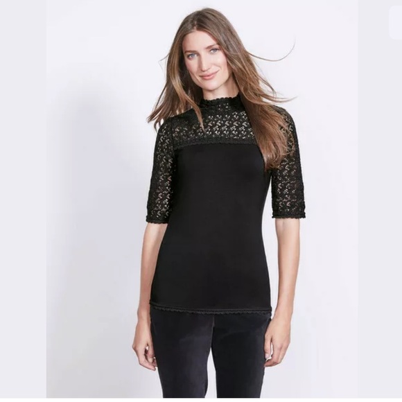 Boden Tops - Boden Seraphina Black Lace Top 2 US 6 UK